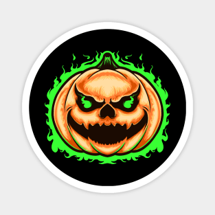 Scary Pumpkin halloween Head Magnet